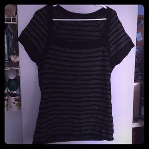 Torrid half sleeve striped shirt size 2